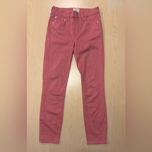 J.Crew 8” Toothpick Skinny Pants in Dusty Rose Pink | Size 24